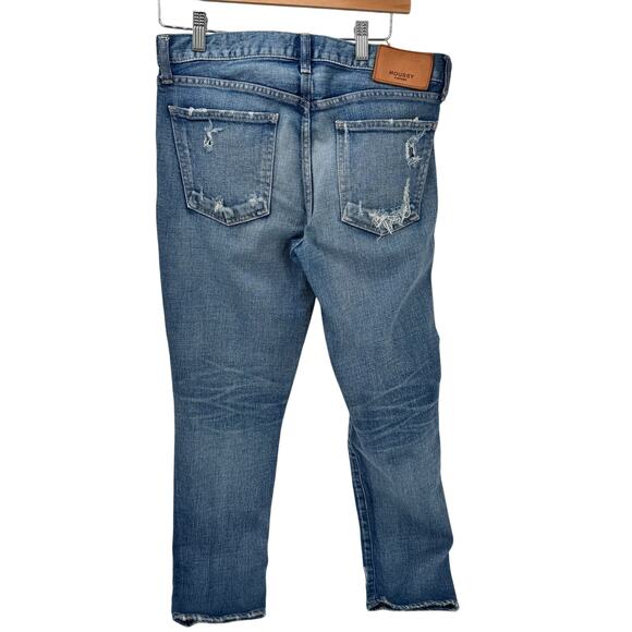 Moussy Vintage Jeans Womens 28 (32x28 ACTUAL) Howa Japan Distressed Blue Denim - Picture 3 of 9